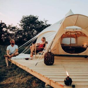 luksus glamping hos thorséng nature resort min overnatning i telt natur i det fri