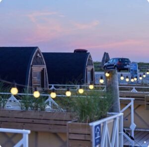 glamping på vandet hos boat houses