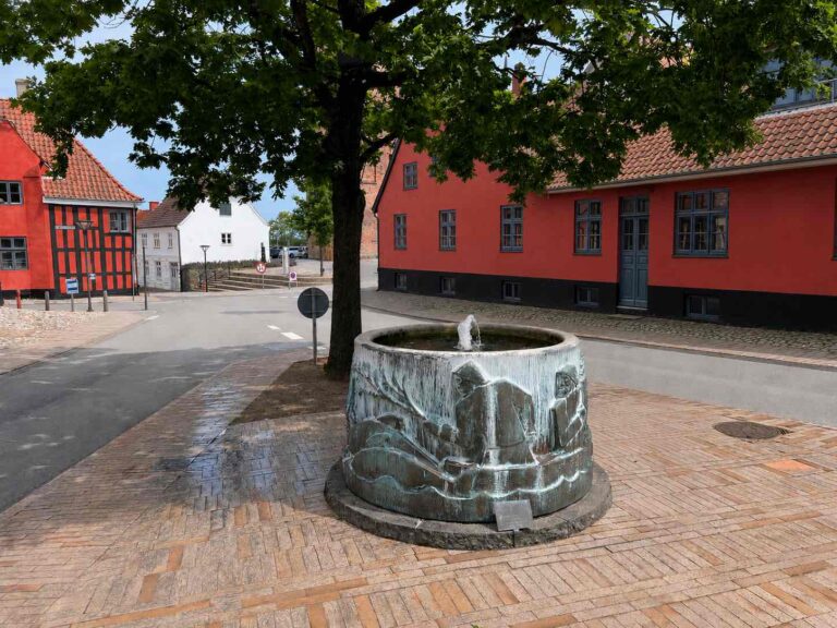 det gamle springvand hvor de slagtede marsvin i Middelfart